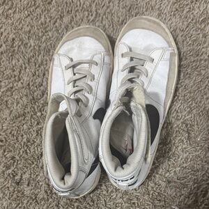 Nike Kids White and Black High-Top Sneakers